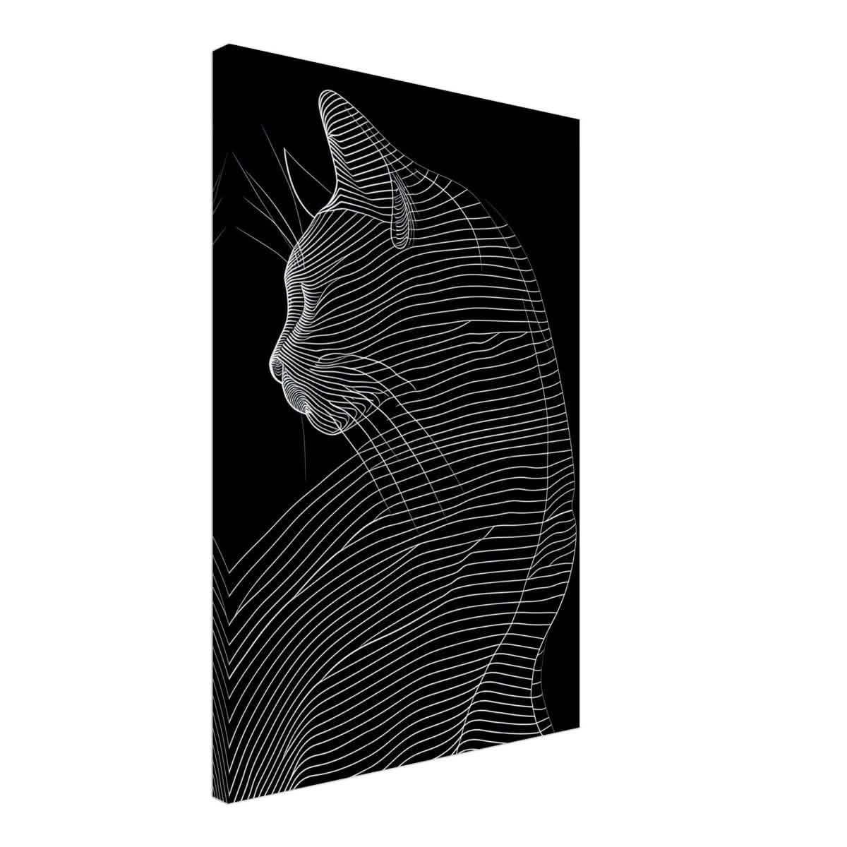 Da Vinci Minimalist Nature Wall art | Cat | Animal Prints - Canvas - 50x75 cm / 20x30″ - Thick
