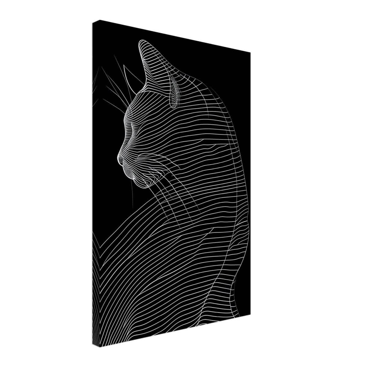 Da Vinci Minimalist Nature Wall art | Cat | Animal Prints - Canvas - 40x60 cm / 16x24″ - Slim