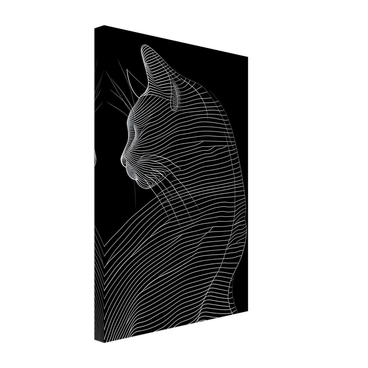 Da Vinci Minimalist Nature Wall art | Cat | Animal Prints - Canvas - 30x45 cm / 12x18″ - Slim