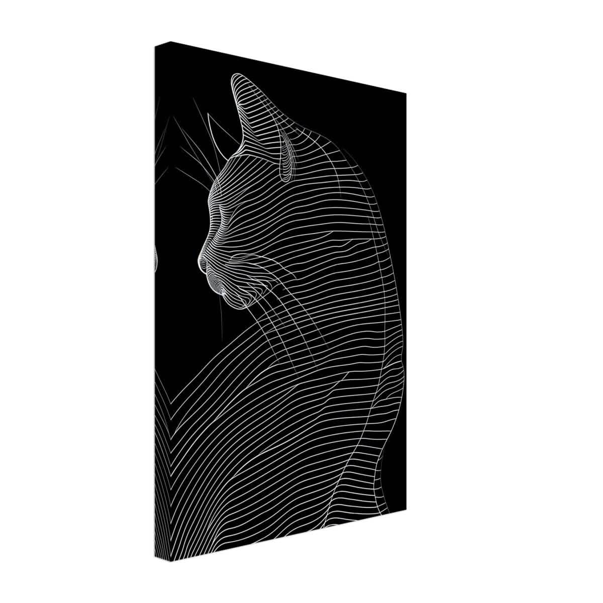 Da Vinci Minimalist Nature Wall art | Cat | Animal Prints - Canvas - 30x45 cm / 12x18″ - Slim