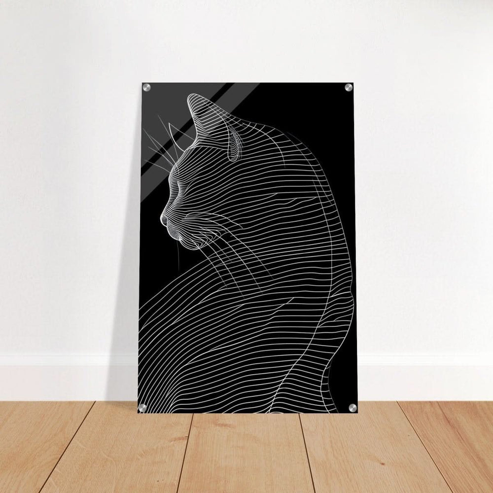 Da Vinci Minimalist Nature Wall art | Cat | Animal Prints - Acrylic Print - 60x90 cm / 24x36″ -