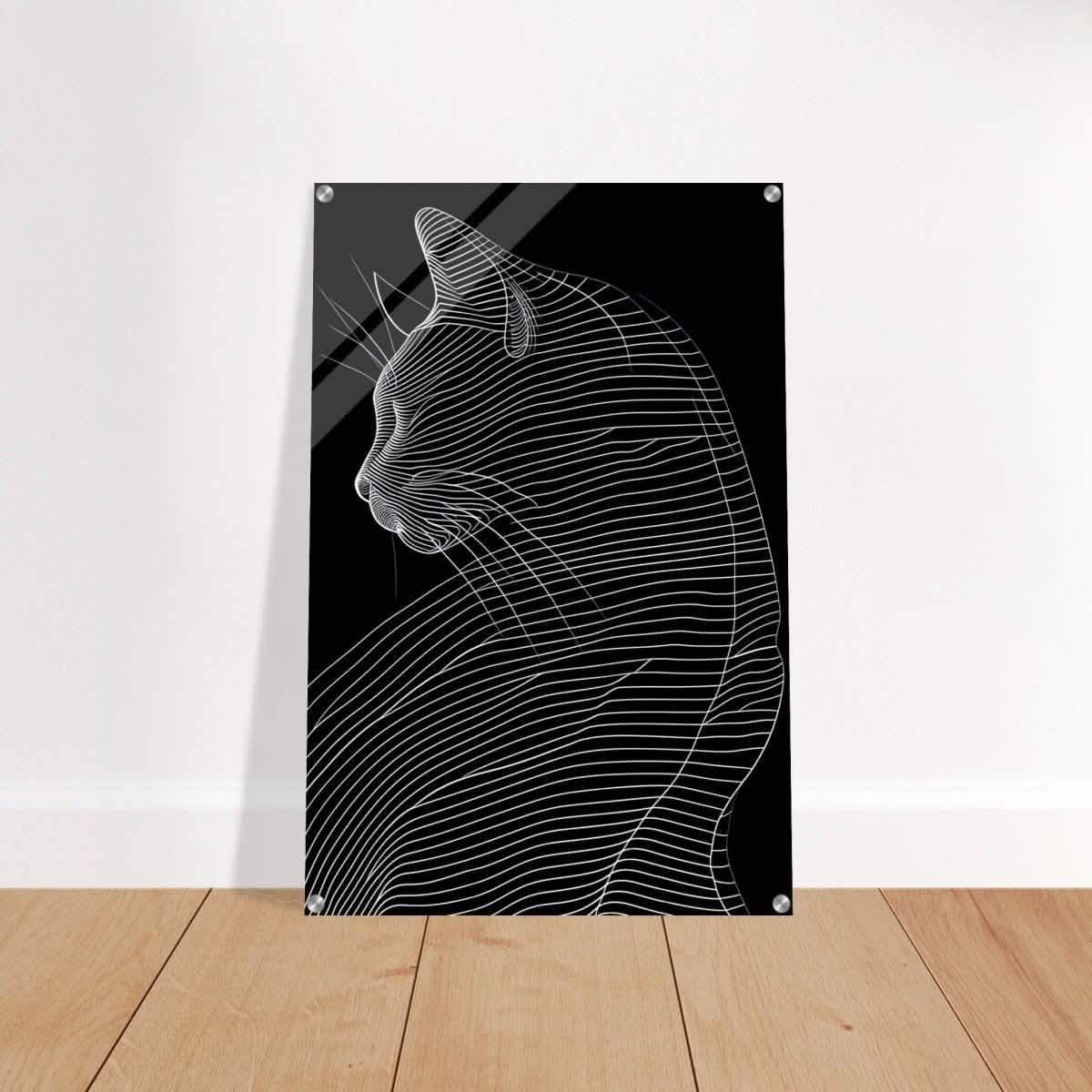 Da Vinci Minimalist Nature Wall art | Cat | Animal Prints - Acrylic Print - 60x90 cm / 24x36″ -