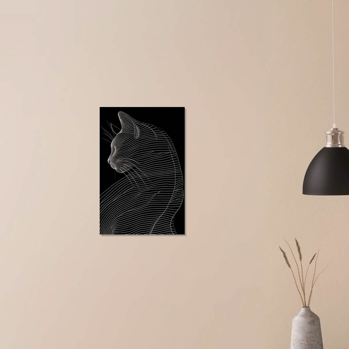 Da Vinci Minimalist Nature Wall art | Cat | Animal Prints - Wood Prints - 40x60 cm / 16x24″ - 10 mm