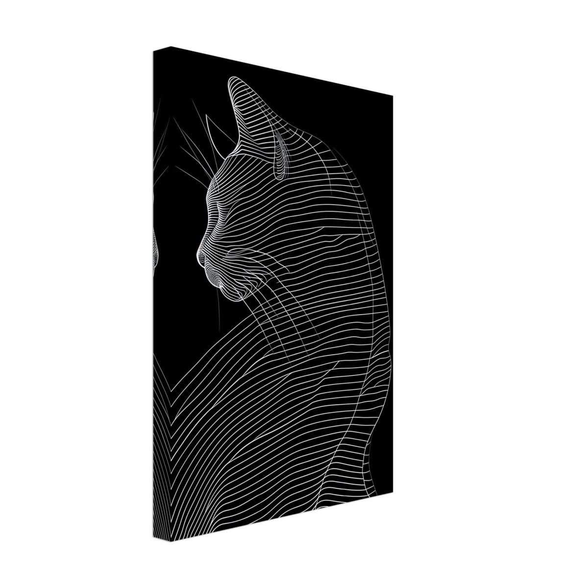 Da Vinci Minimalist Nature Wall art | Cat | Animal Prints - Canvas - 30x45 cm / 12x18″ - Thick