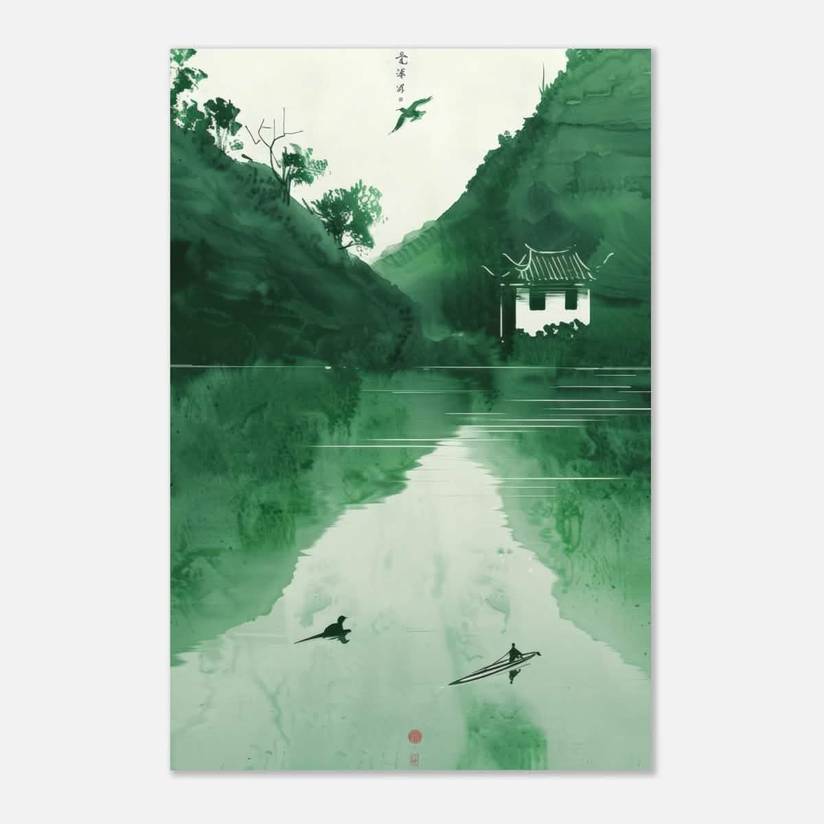 Da Vinci Minimalist Nature Wall art | Japanese Theme - Aluminum Print - 60x90 cm / 24x36″ -