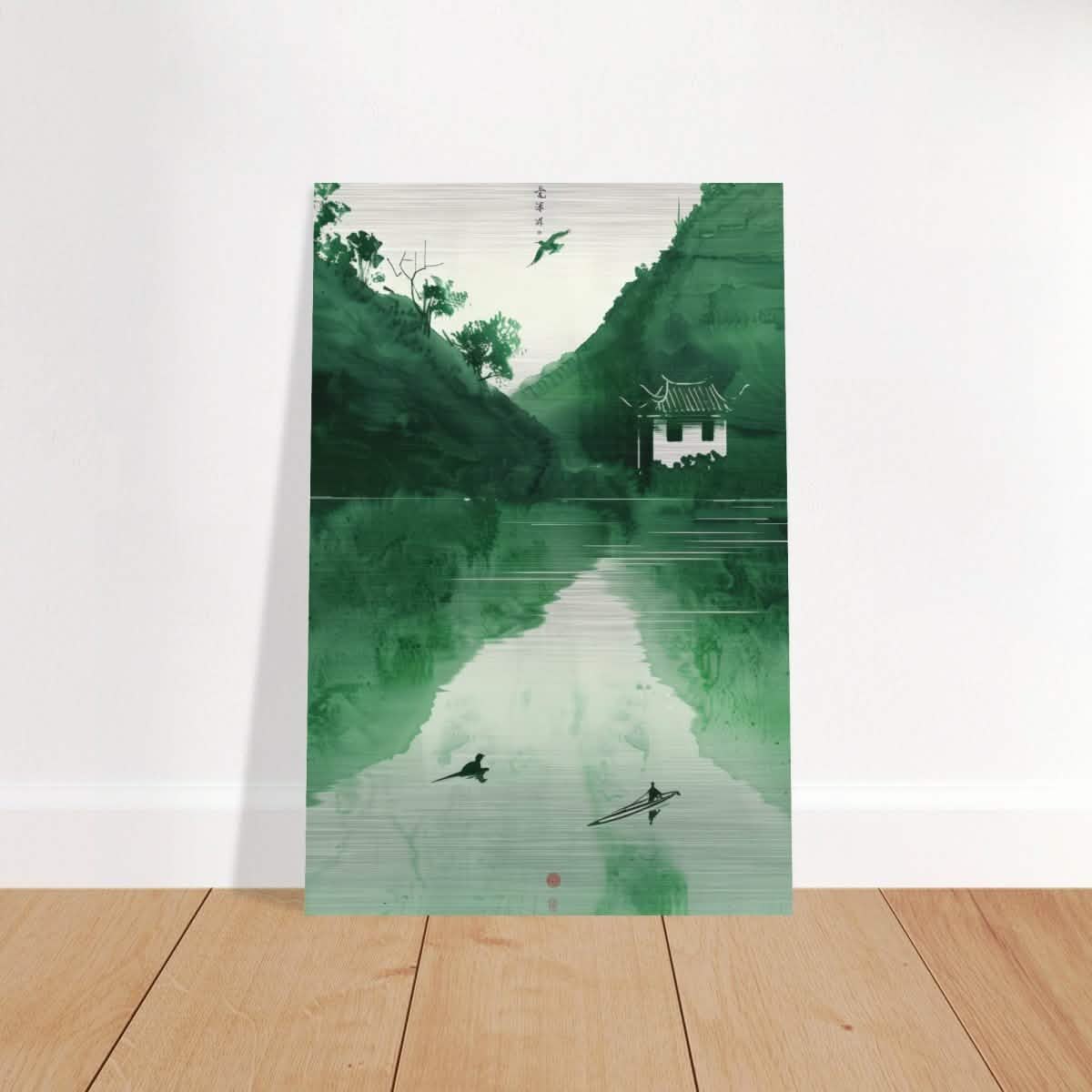 Da Vinci Minimalist Nature Wall art | Japanese Theme - Brushed Aluminum Print - 50x75 cm / 20x30″ -