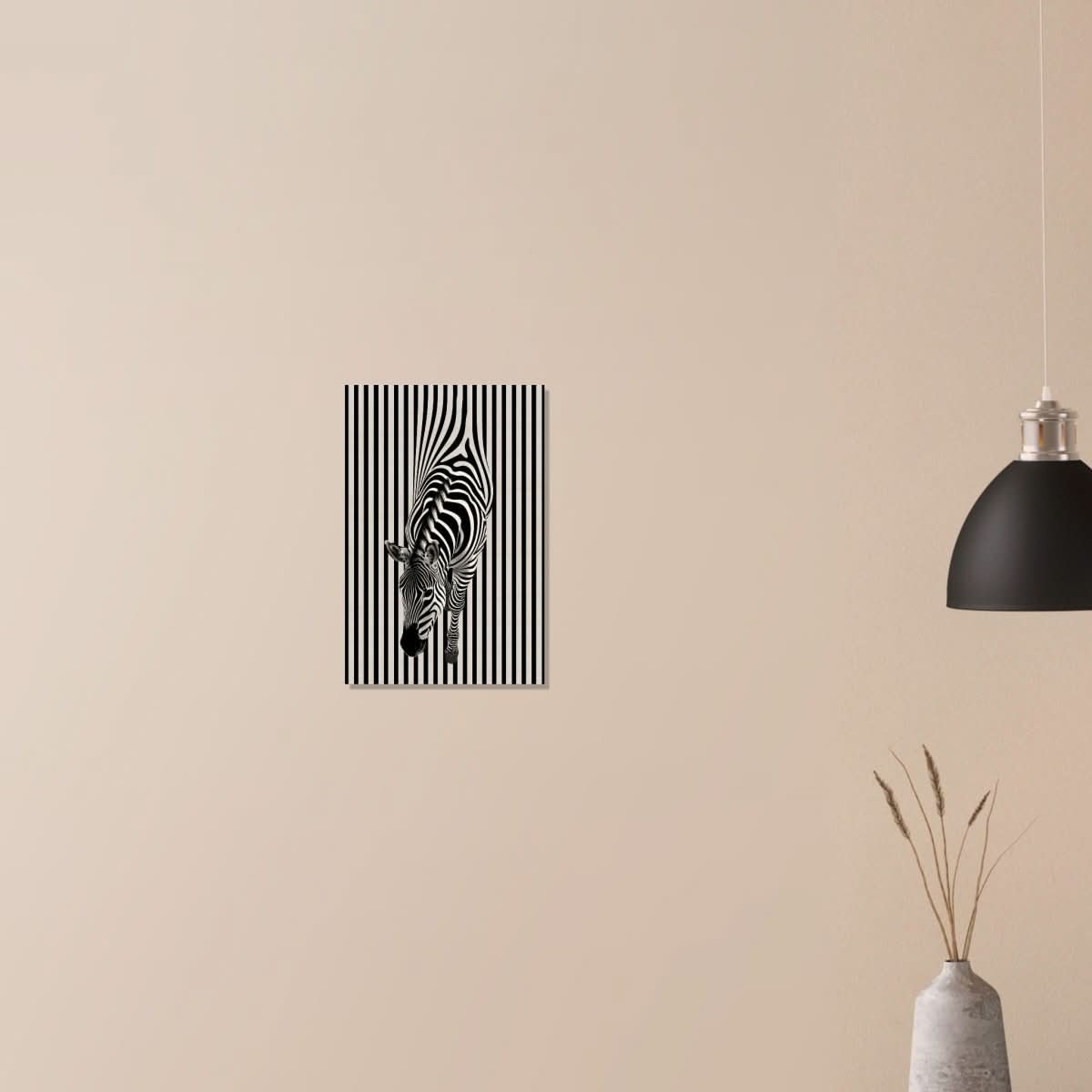 Da Vinci Minimalist Wall art | Wildlife | Zebra - Wood Prints - 30x45 cm / 12x18″ - 20 mm