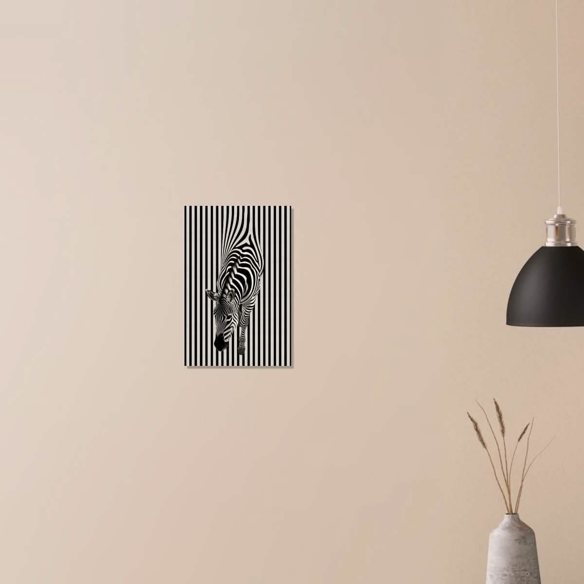 Da Vinci Minimalist Wall art | Wildlife | Zebra - Wood Prints - 30x45 cm / 12x18″ - 20 mm