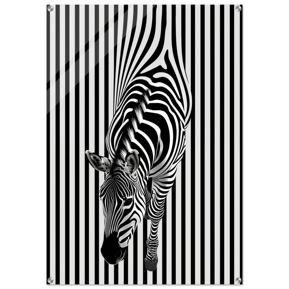 Da Vinci Minimalist Wall art | Wildlife | Zebra - Acrylic Print - 70x100 cm / 28x40″ -