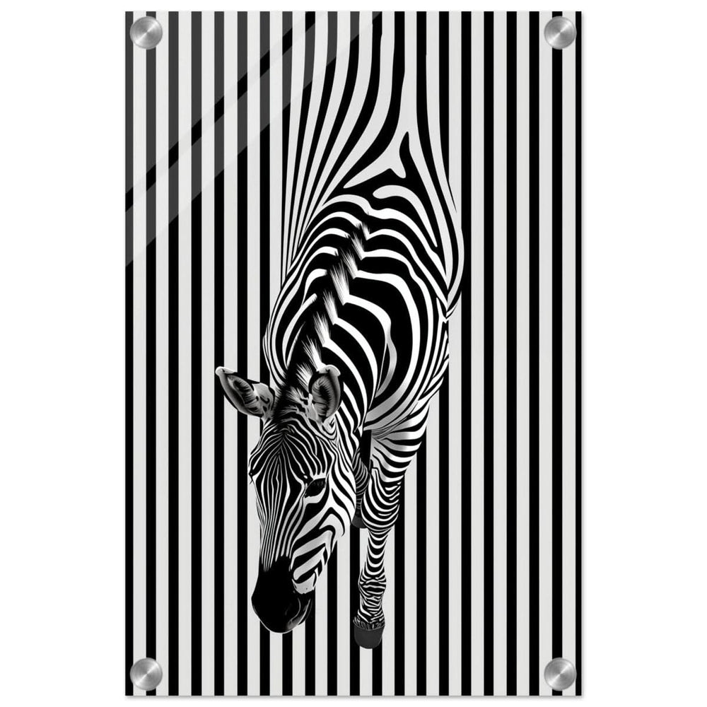 Da Vinci Minimalist Wall art | Wildlife | Zebra - Acrylic Print - 30x45 cm / 12x18″ -