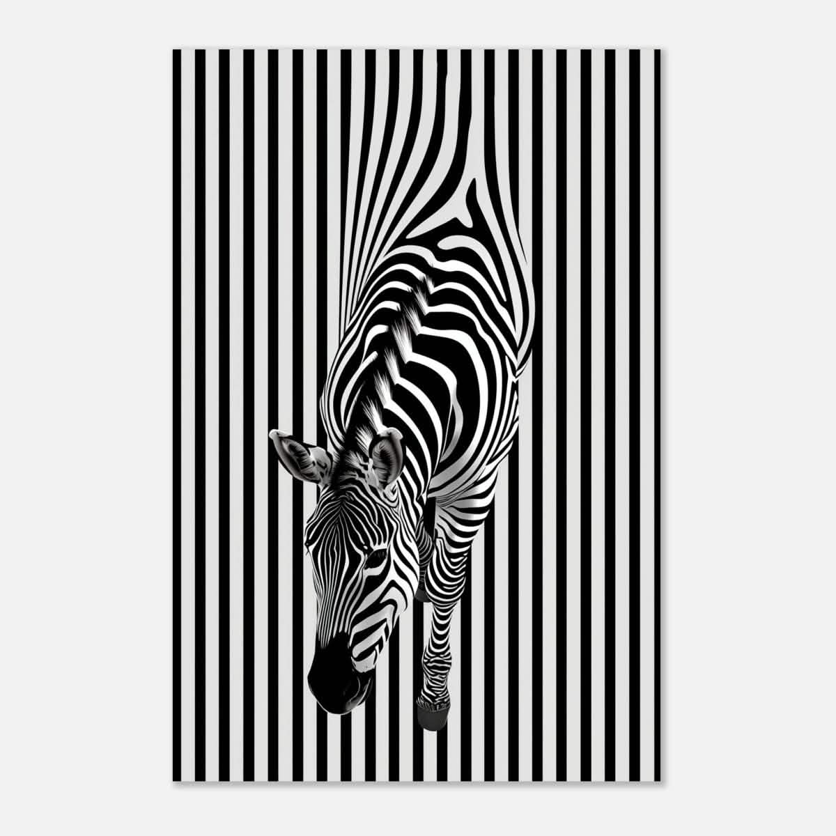 Da Vinci Minimalist Wall art | Wildlife | Zebra - Aluminum Print - 50x75 cm / 20x30″ -