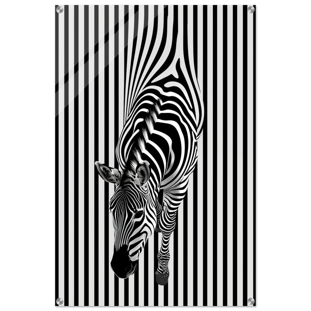 Da Vinci Minimalist Wall art | Wildlife | Zebra - Acrylic Print - 60x90 cm / 24x36″ -