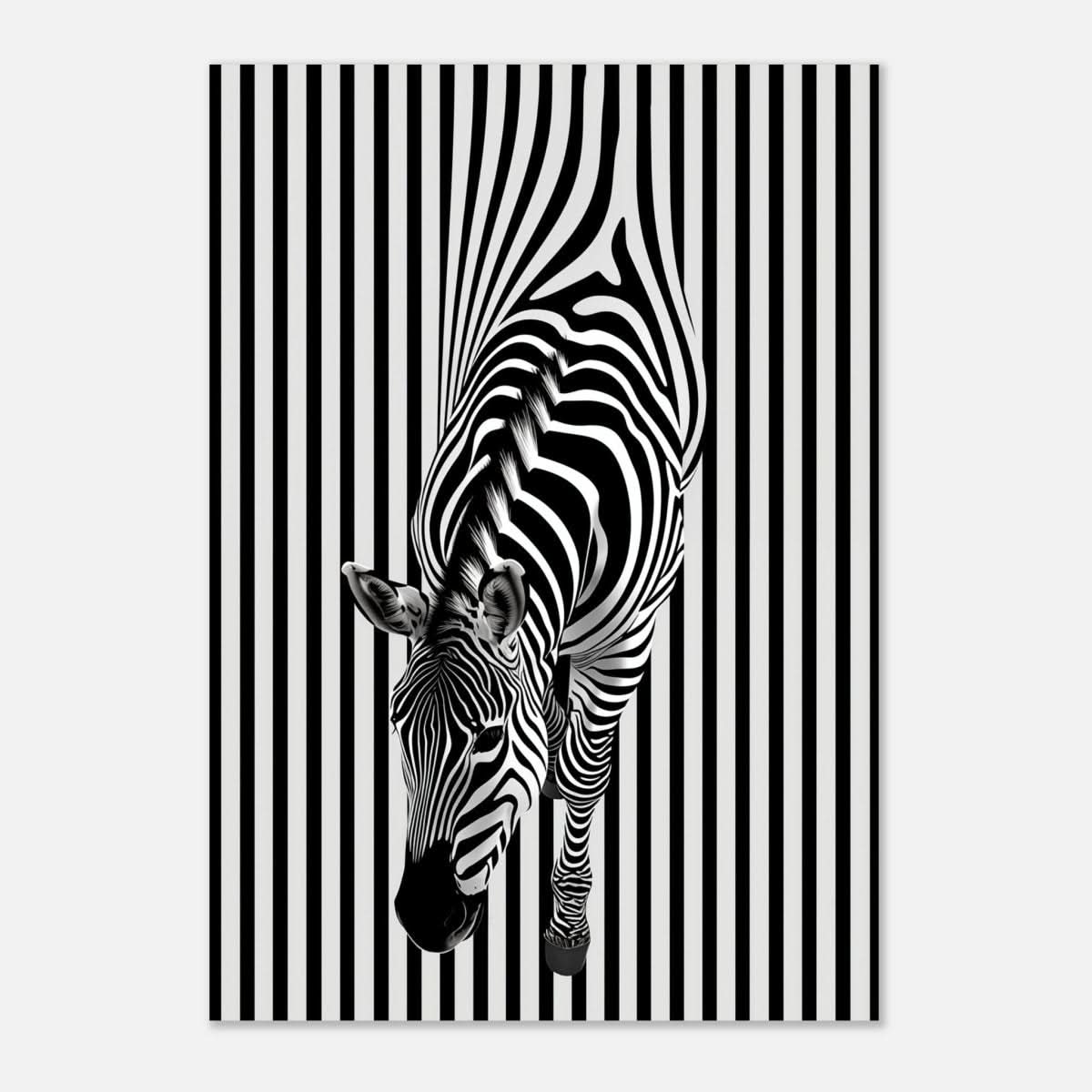 Da Vinci Minimalist Wall art | Wildlife | Zebra - Aluminum Print - 70x100 cm / 28x40″ -