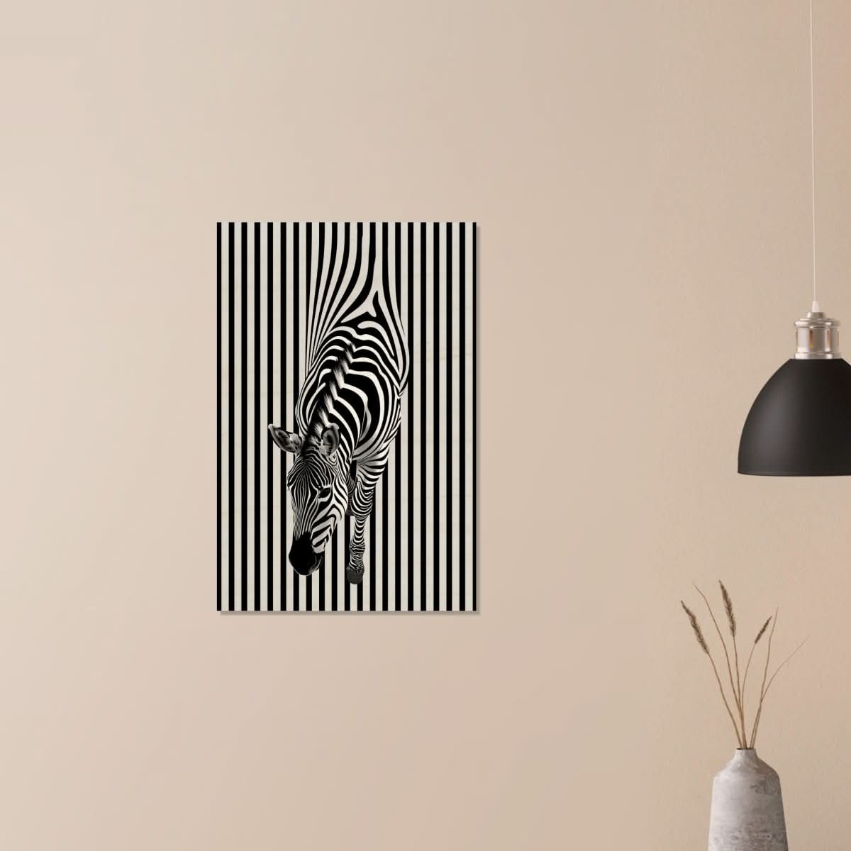 Da Vinci Minimalist Wall art | Wildlife | Zebra - Wood Prints - 50x75 cm / 20x30″ - 10 mm