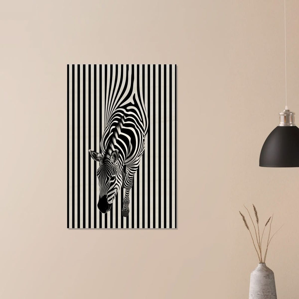 Da Vinci Minimalist Wall art | Wildlife | Zebra - Wood Prints - 60x90 cm / 24x36″ - 10 mm
