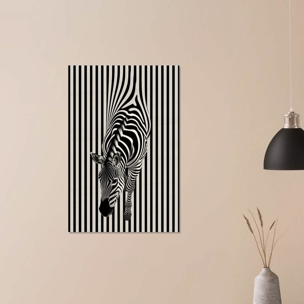 Da Vinci Minimalist Wall art | Wildlife | Zebra - Wood Prints - 60x90 cm / 24x36″ - 10 mm