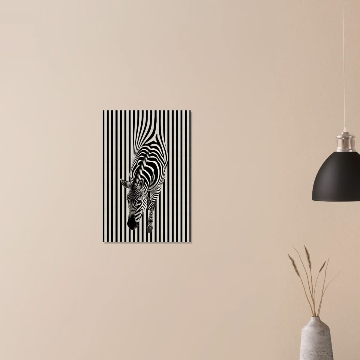 Da Vinci Minimalist Wall art | Wildlife | Zebra - Wood Prints - 40x60 cm / 16x24″ - 20 mm