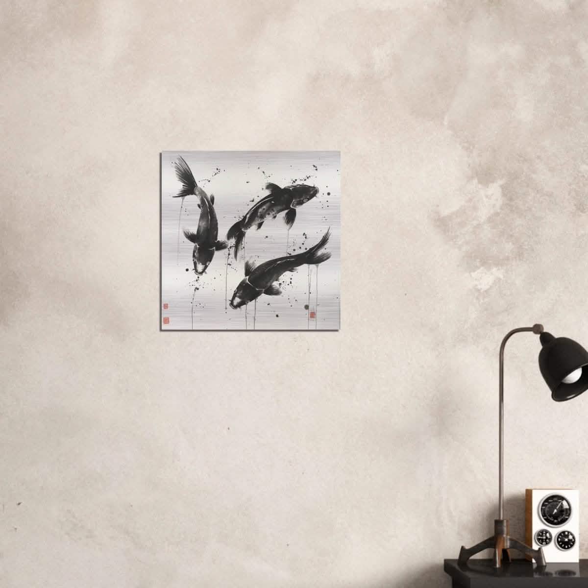 Da Vinci Minimalist Wall Art - Brushed Aluminum Print - 50x50 cm / 20x20″ -