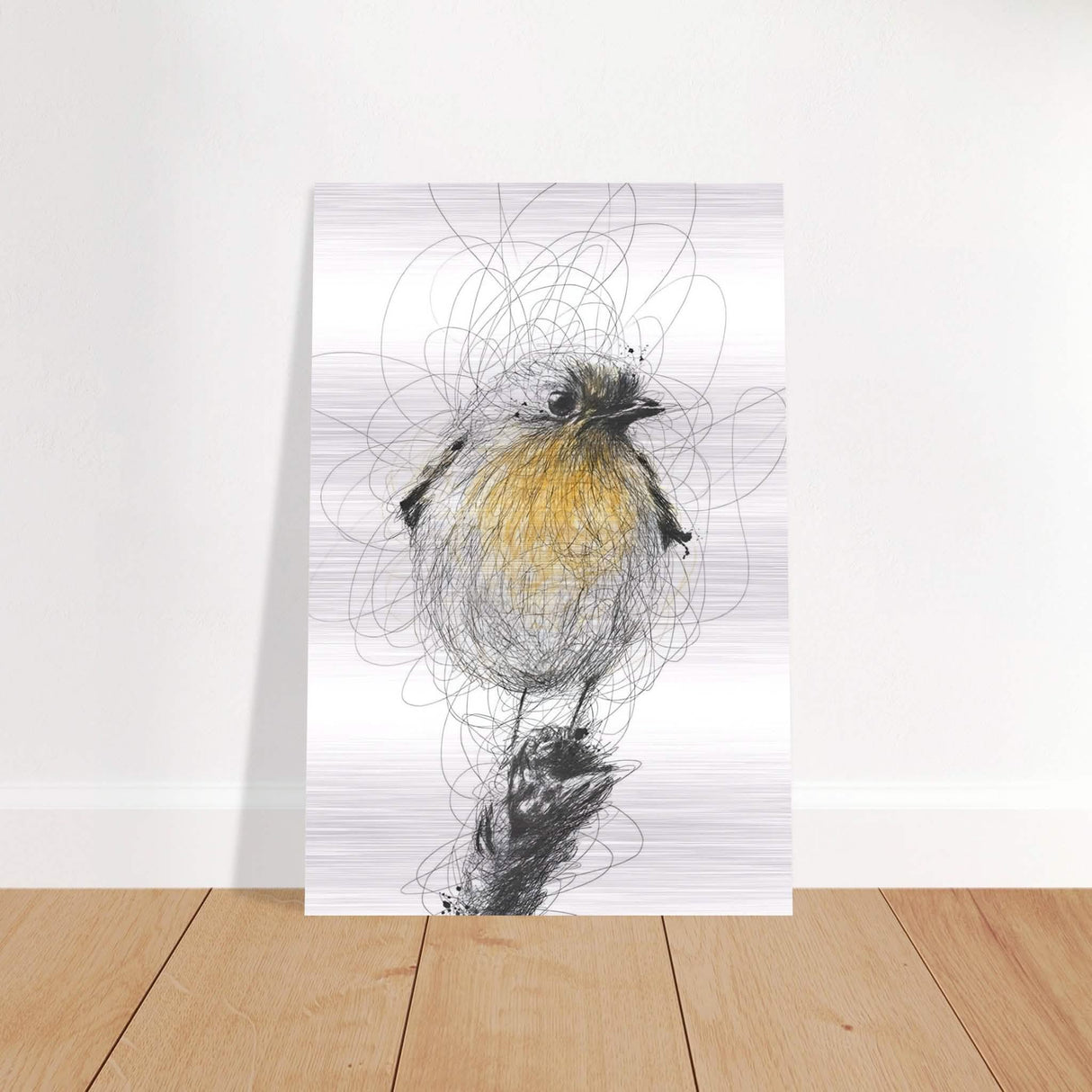 Da Vinci Minimalist Wall Art - Brushed Aluminum Print - 60x90 cm / 24x36″ -