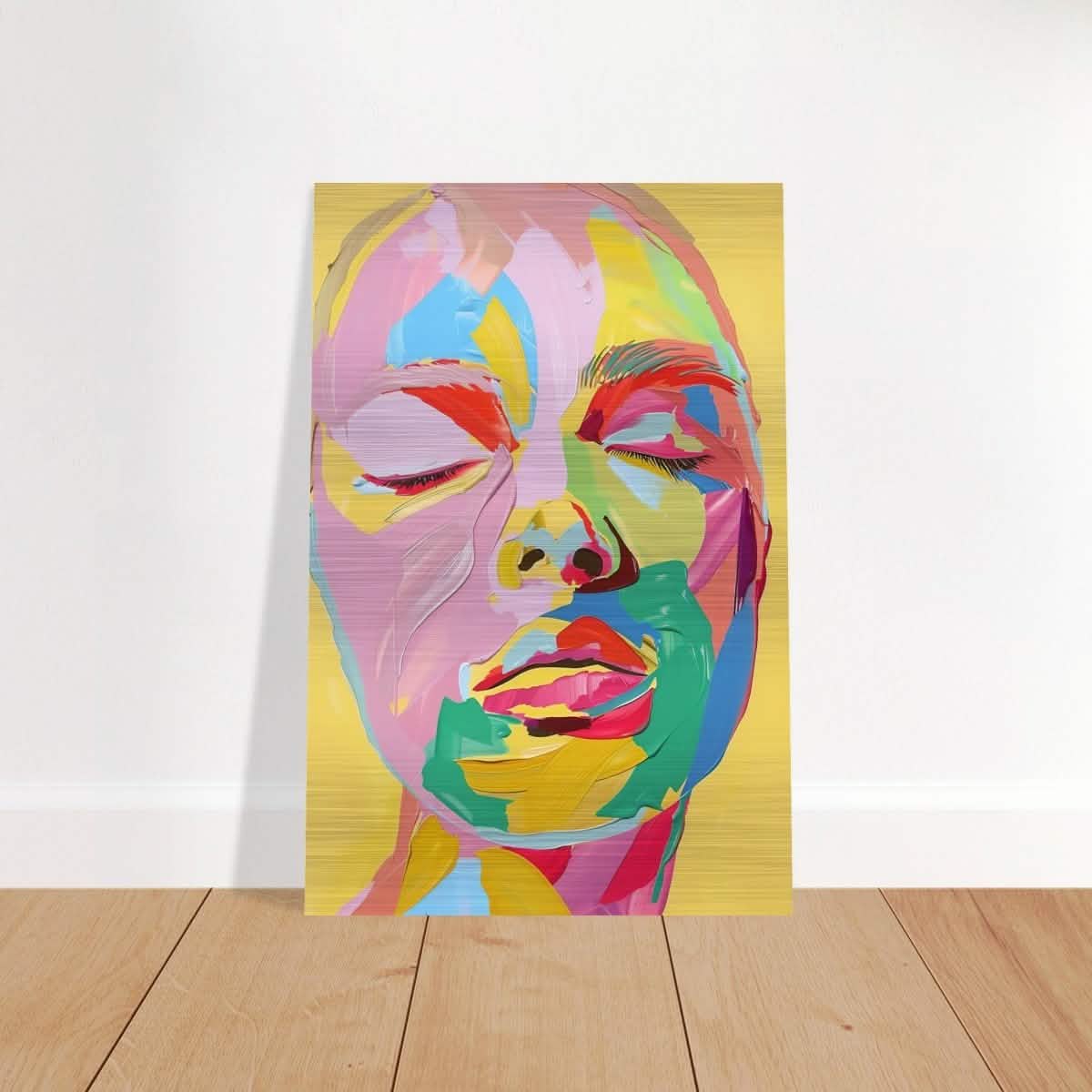 Da Vinci Modern Abstract Wall Art - Brushed Aluminum Print - 60x90 cm / 24x36″ -