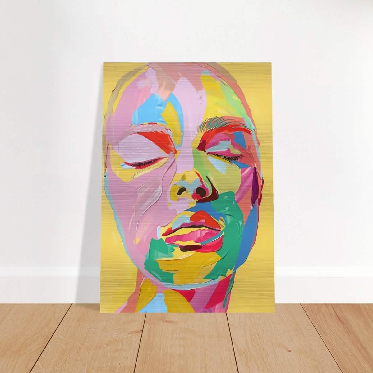 Da Vinci Modern Abstract Wall Art - Brushed Aluminum Print - 70x100 cm / 28x40″ -