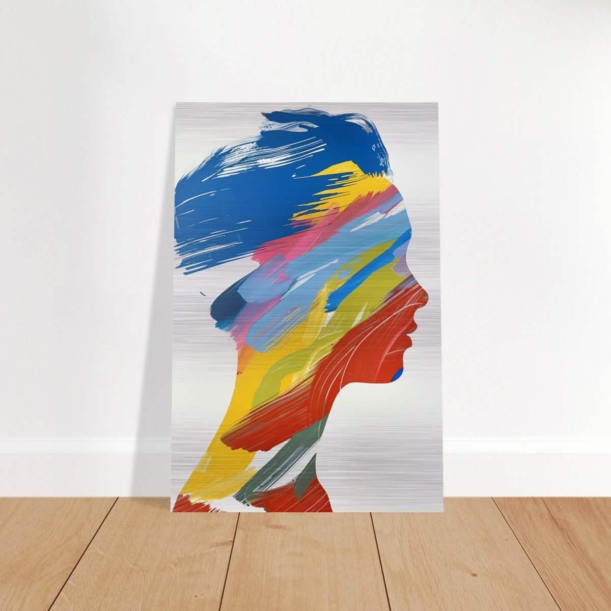 Da Vinci Modern Abstract Wall Art - Brushed Aluminum Print - 60x90 cm / 24x36″ -