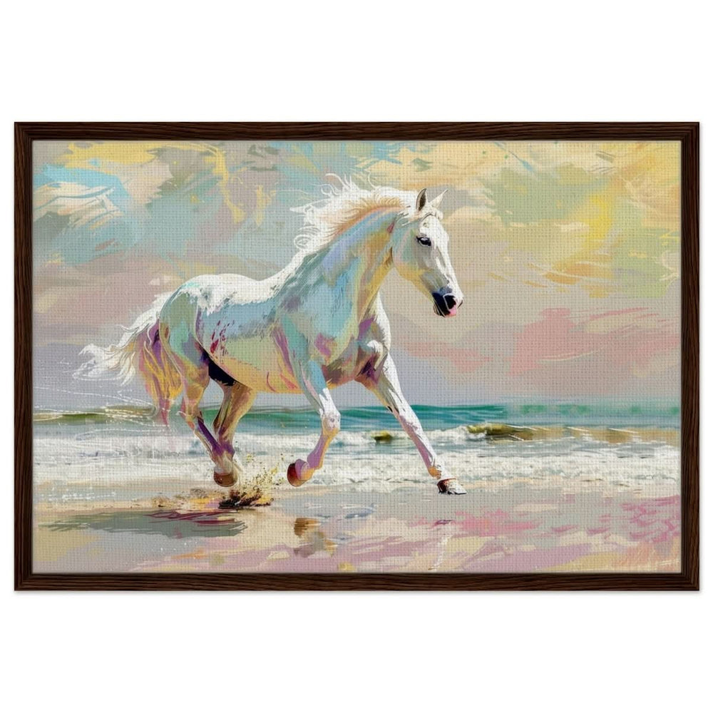 Da Vinci Modern Animal Art Wall art print - Framed Canvas - 60x90 cm / 24x36″ - Dark wood frame