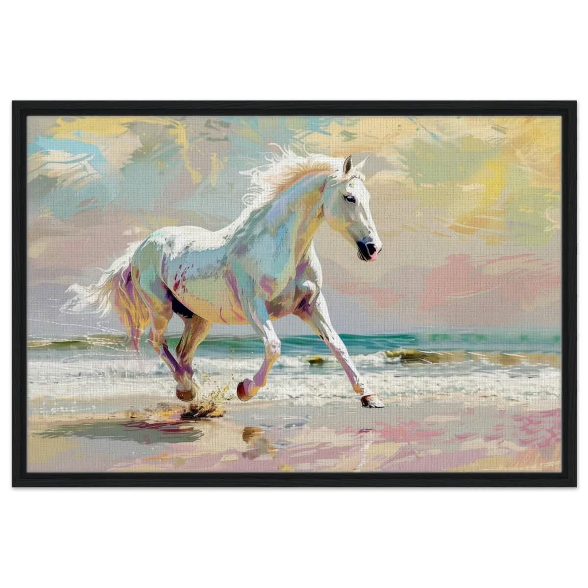 Da Vinci Modern Animal Art Wall art print - Framed Canvas - 60x90 cm / 24x36″ - Black frame