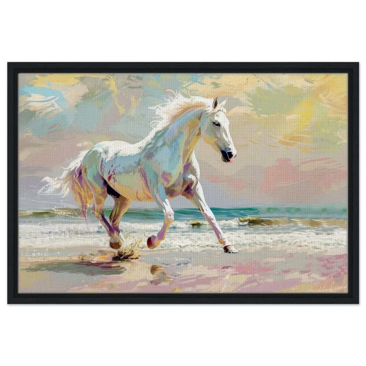 Da Vinci Modern Animal Art Wall art print - Framed Canvas - 50x75 cm / 20x30″ - Black frame