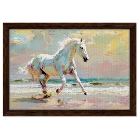 Da Vinci Modern Animal Art Wall art print - Framed Canvas - 30x45 cm / 12x18″ - Dark wood frame