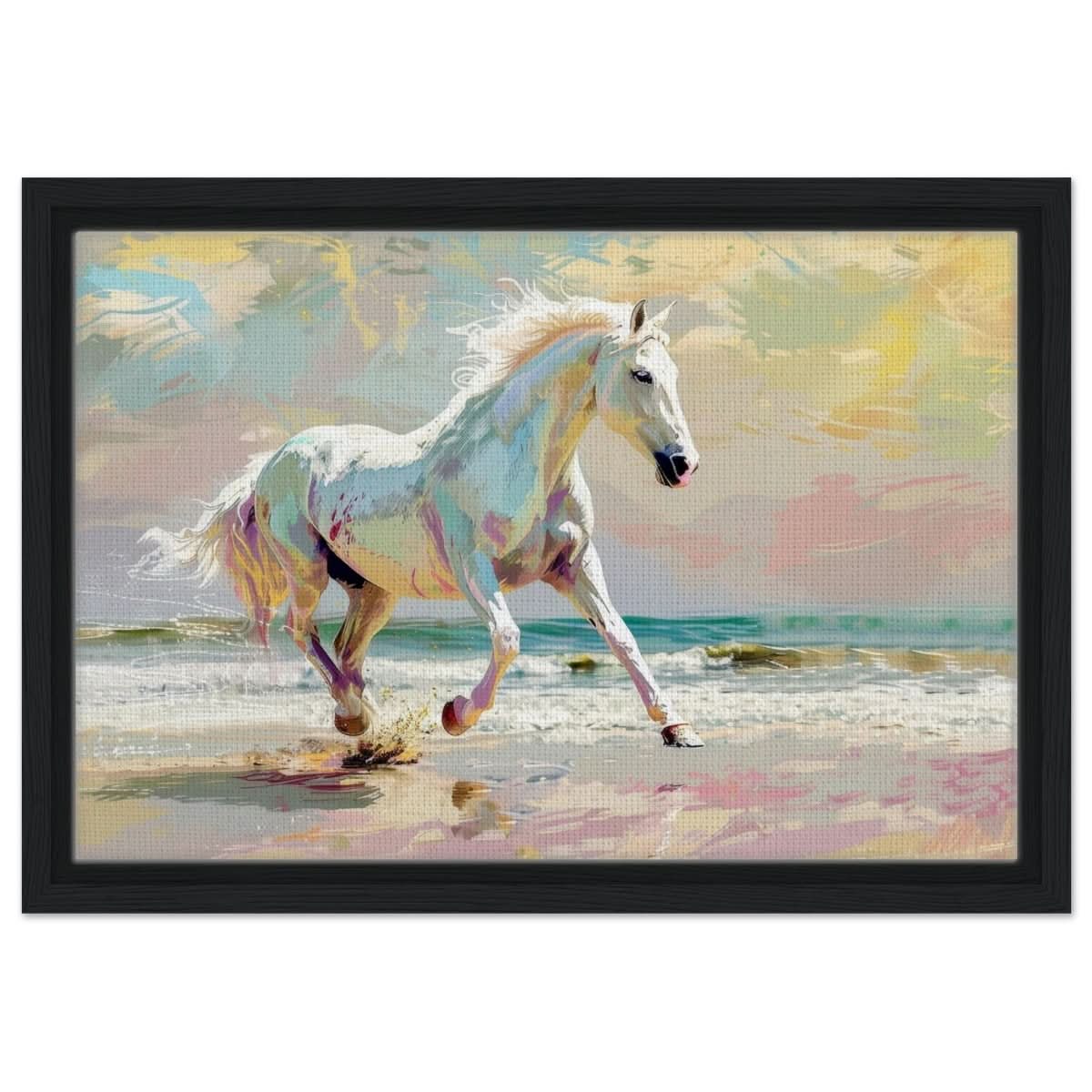 Da Vinci Modern Animal Art Wall art print - Framed Canvas - 30x45 cm / 12x18″ - Black frame