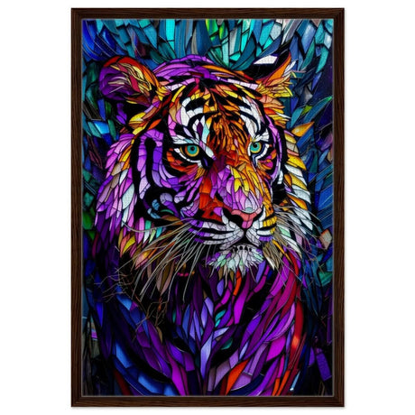Da Vinci Modern Animal Art Wall art print - Framed Canvas - 60x90 cm / 24x36″ - Dark wood frame