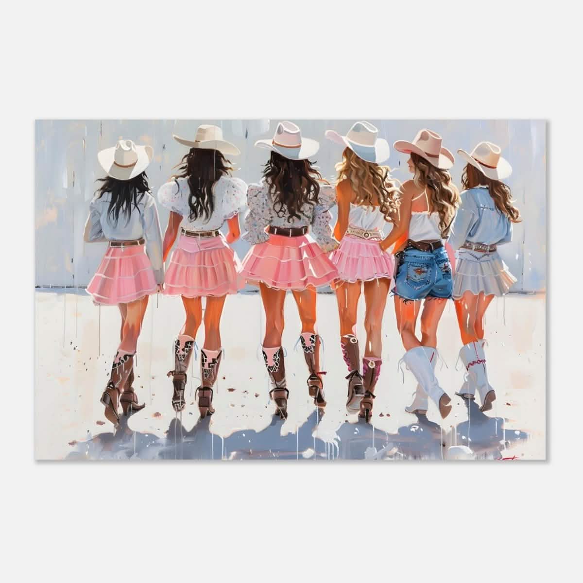 Da Vinci Modern Art Wall art print | Eclectic Expressions | Cowgirls - Aluminum Print - 30x45 cm / 12x18″ -