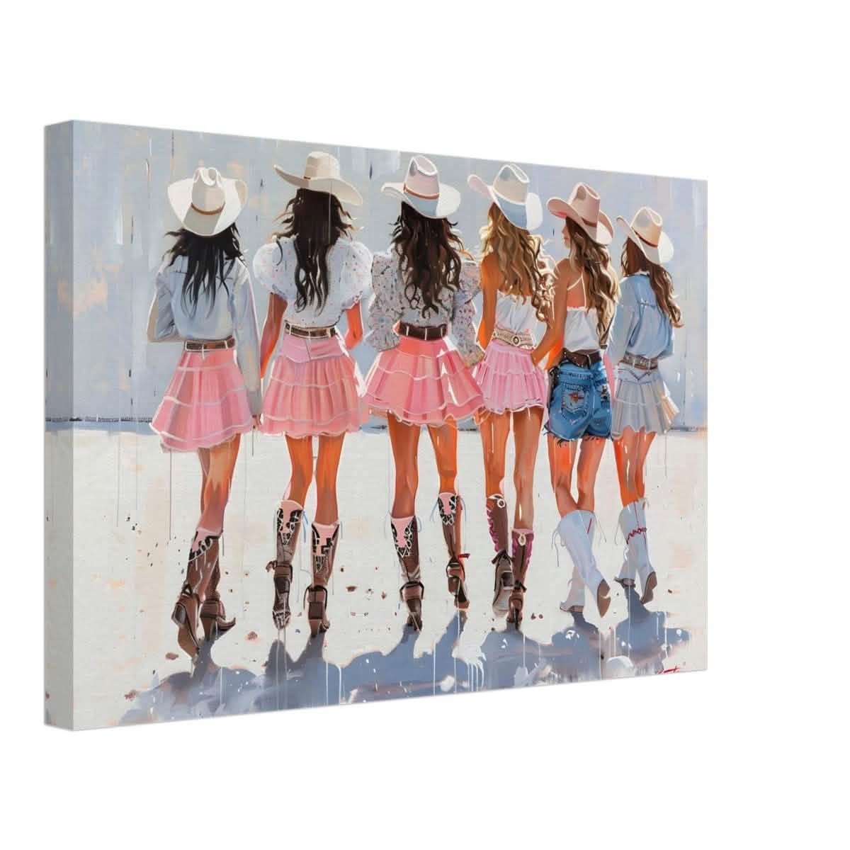 Da Vinci Modern Art Wall art print | Eclectic Expressions | Cowgirls - Canvas - 30x45 cm / 12x18″ -