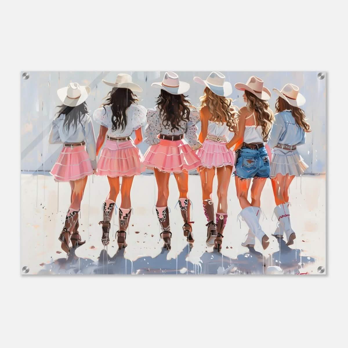 Da Vinci Modern Art Wall art print | Eclectic Expressions | Cowgirls - Acrylic Print - 60x90 cm / 24x36″ -