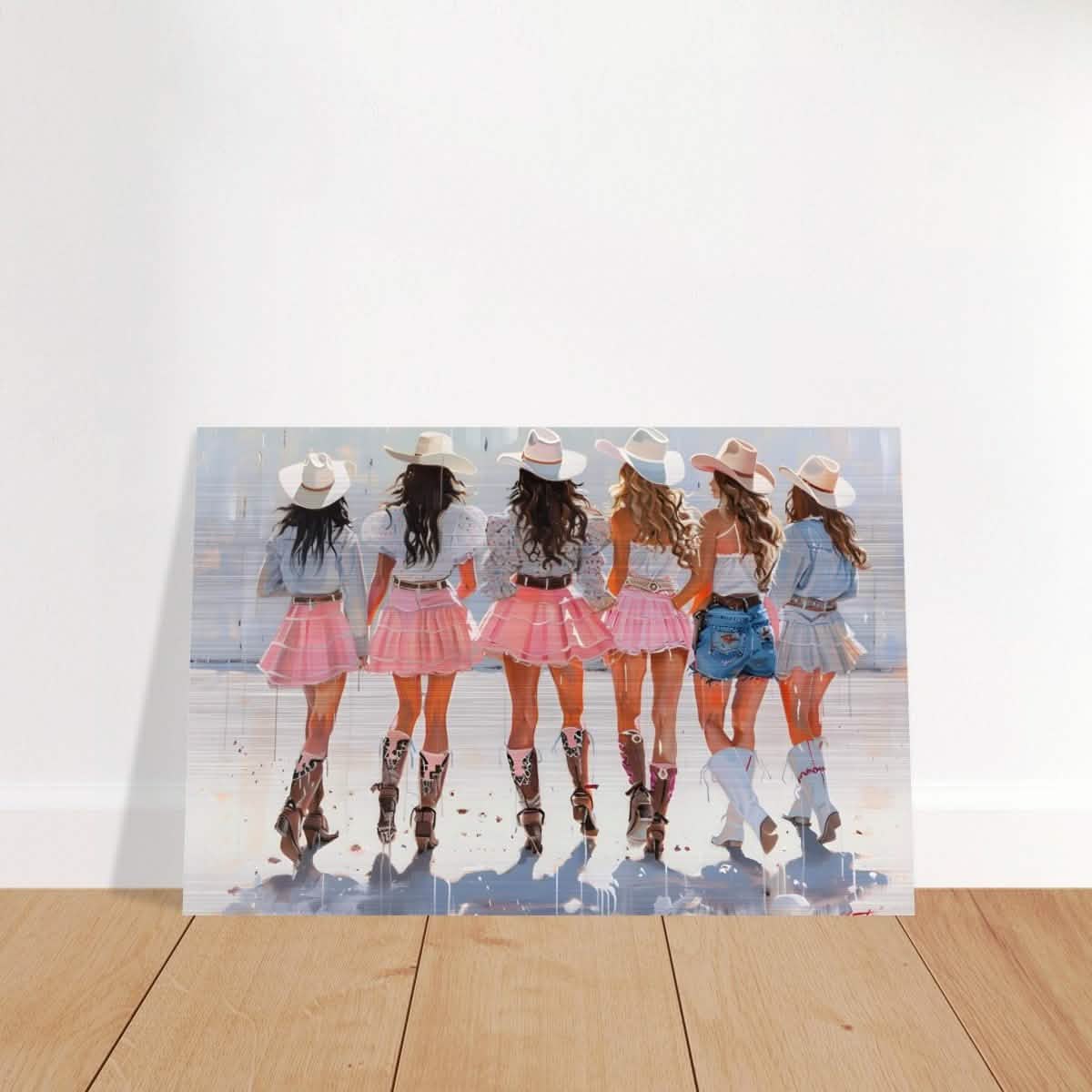 Da Vinci Modern Art Wall art print | Eclectic Expressions | Cowgirls - Brushed Aluminum Print - 60x90 cm / 24x36″ -