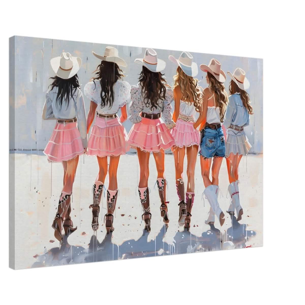 Da Vinci Modern Art Wall art print | Eclectic Expressions | Cowgirls - Canvas - 60x90 cm / 24x36″ -