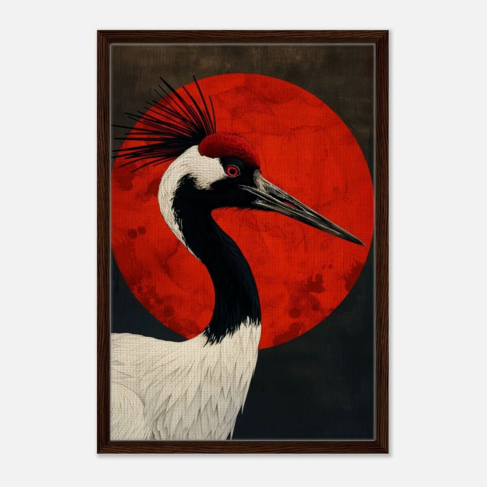 Da Vinci Modern Art Wall art print | Red - crowned crane - Acrylic Print - 30x45 cm / 12x18″ -