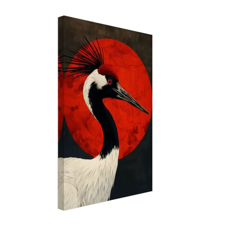 Da Vinci Modern Art Wall art print | Red - crowned crane - Canvas - 30x45 cm / 12x18″ -