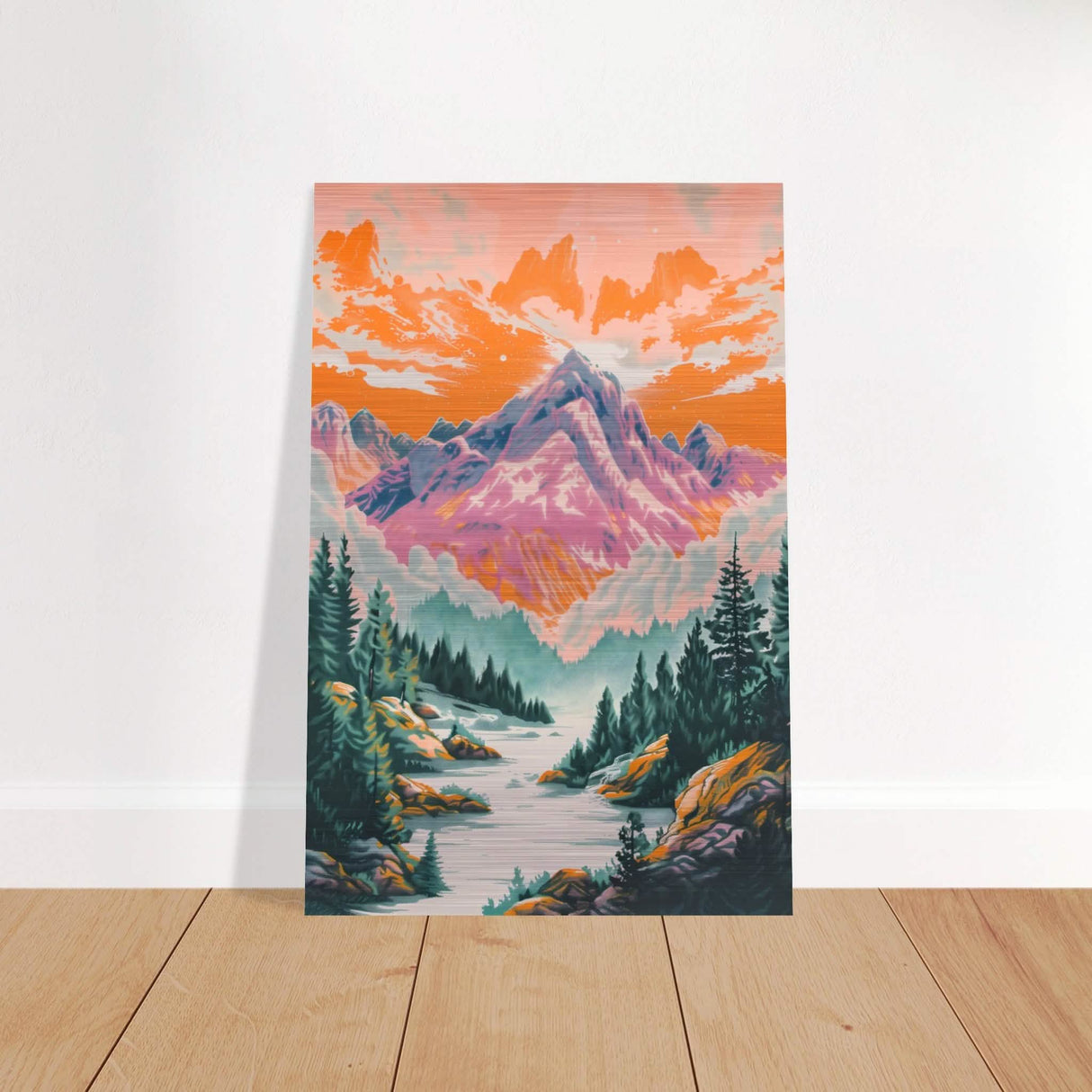 Da Vinci Modern Art - Brushed Aluminum Print - 60x90 cm / 24x36″ -