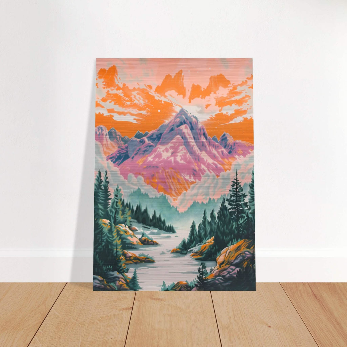 Da Vinci Modern Art - Brushed Aluminum Print - 70x100 cm / 28x40″ -