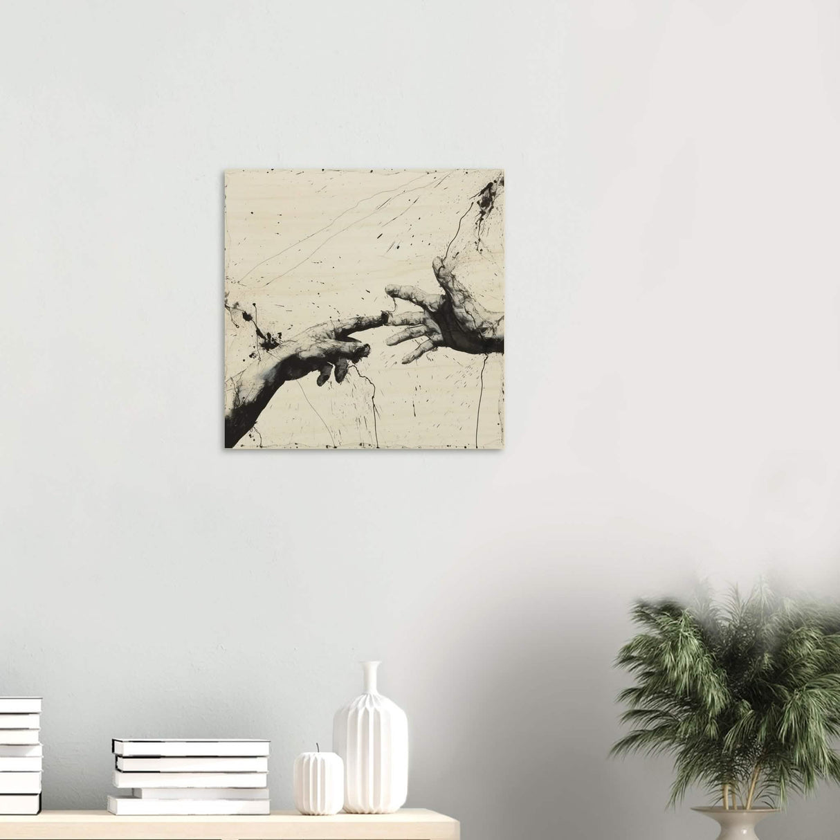 Da Vinci Modern Minimalist Art - Wood Prints - 50x50 cm / 20x20″ - 20 mm