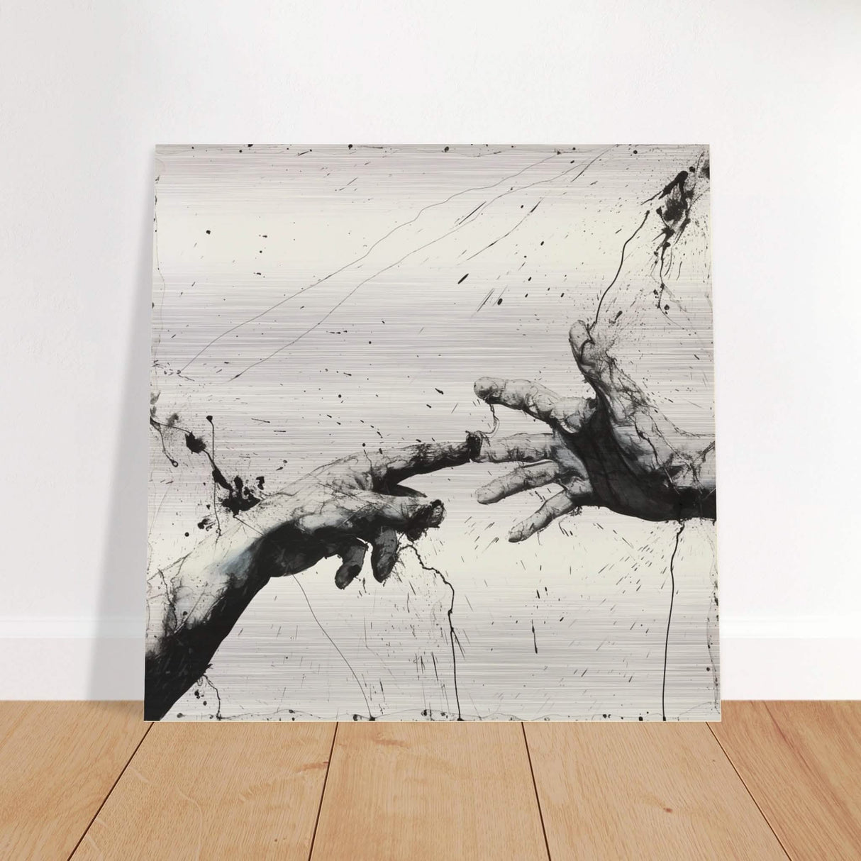 Da Vinci Modern Minimalist Art - Brushed Aluminum Print - 60x60 cm / 24x24″ -