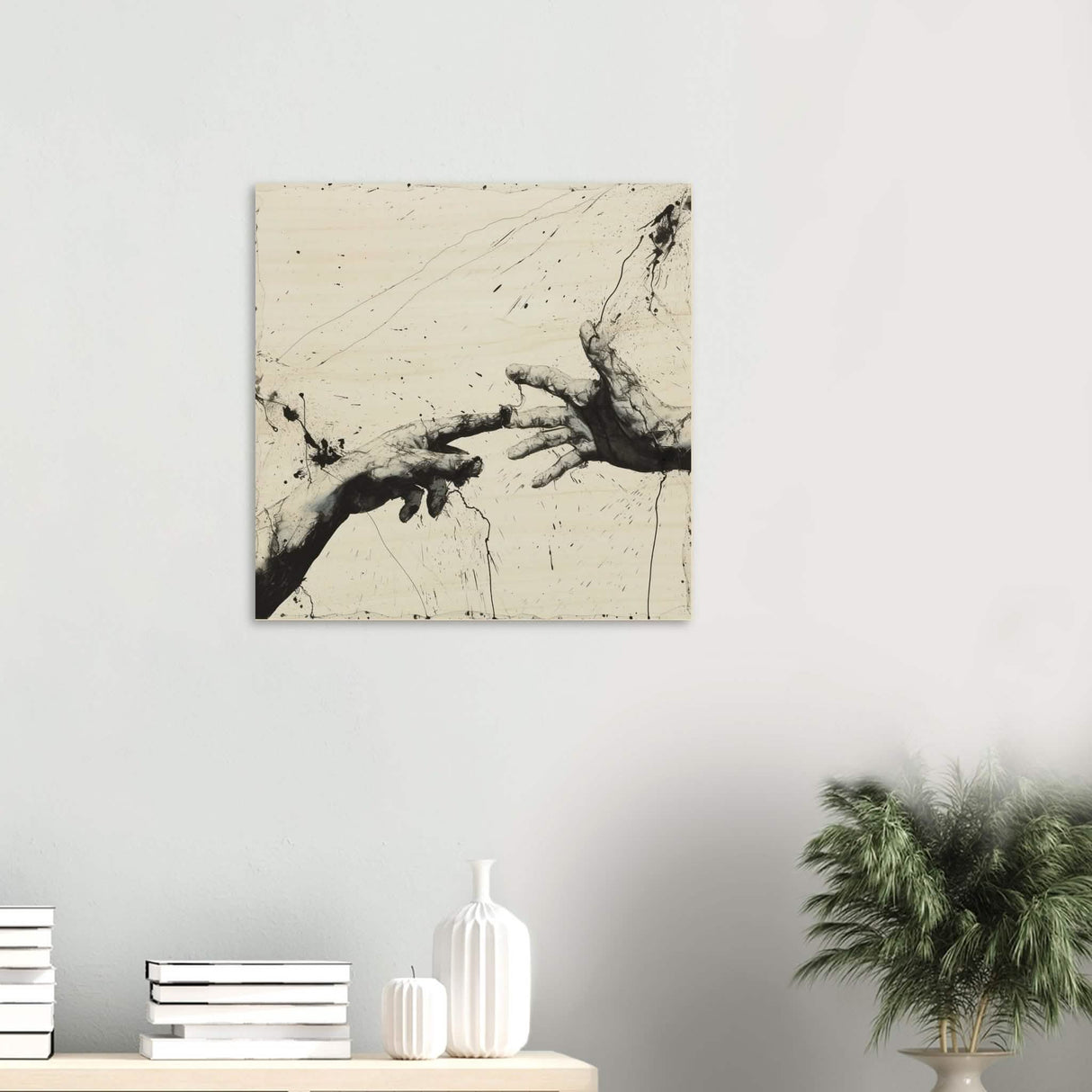 Da Vinci Modern Minimalist Art - Wood Prints - 60x60 cm / 24x24″ - 10 mm