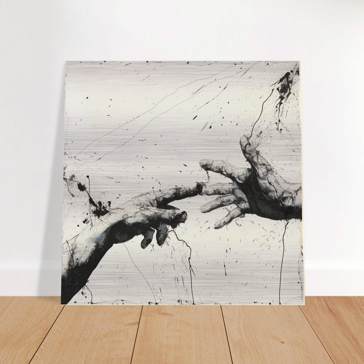 Da Vinci Modern Minimalist Art - Brushed Aluminum Print - 40x40 cm / 16x16″ -