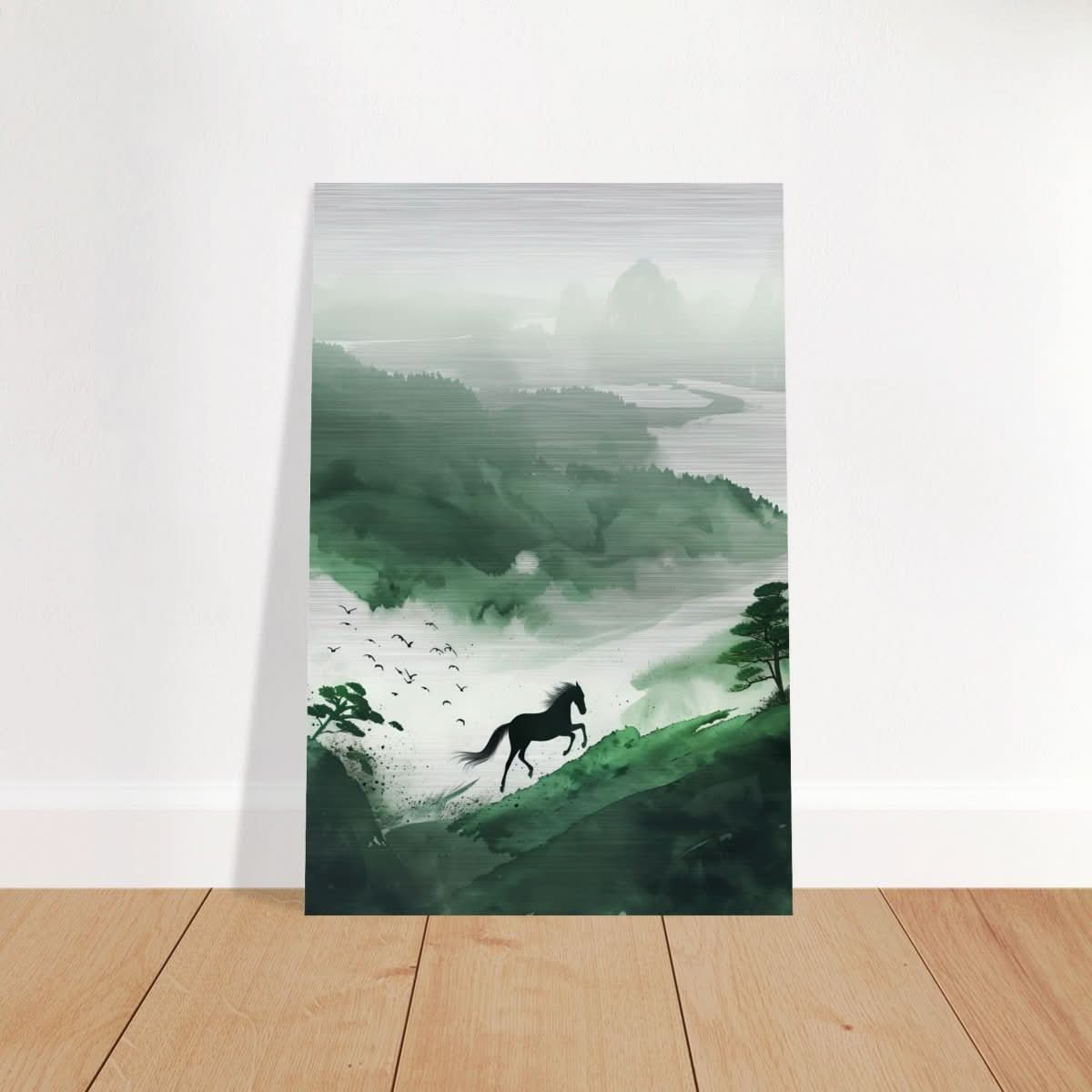 Da Vinci Modern Minimalist Wall Art - Brushed Aluminum Print - 30x45 cm / 12x18″ -