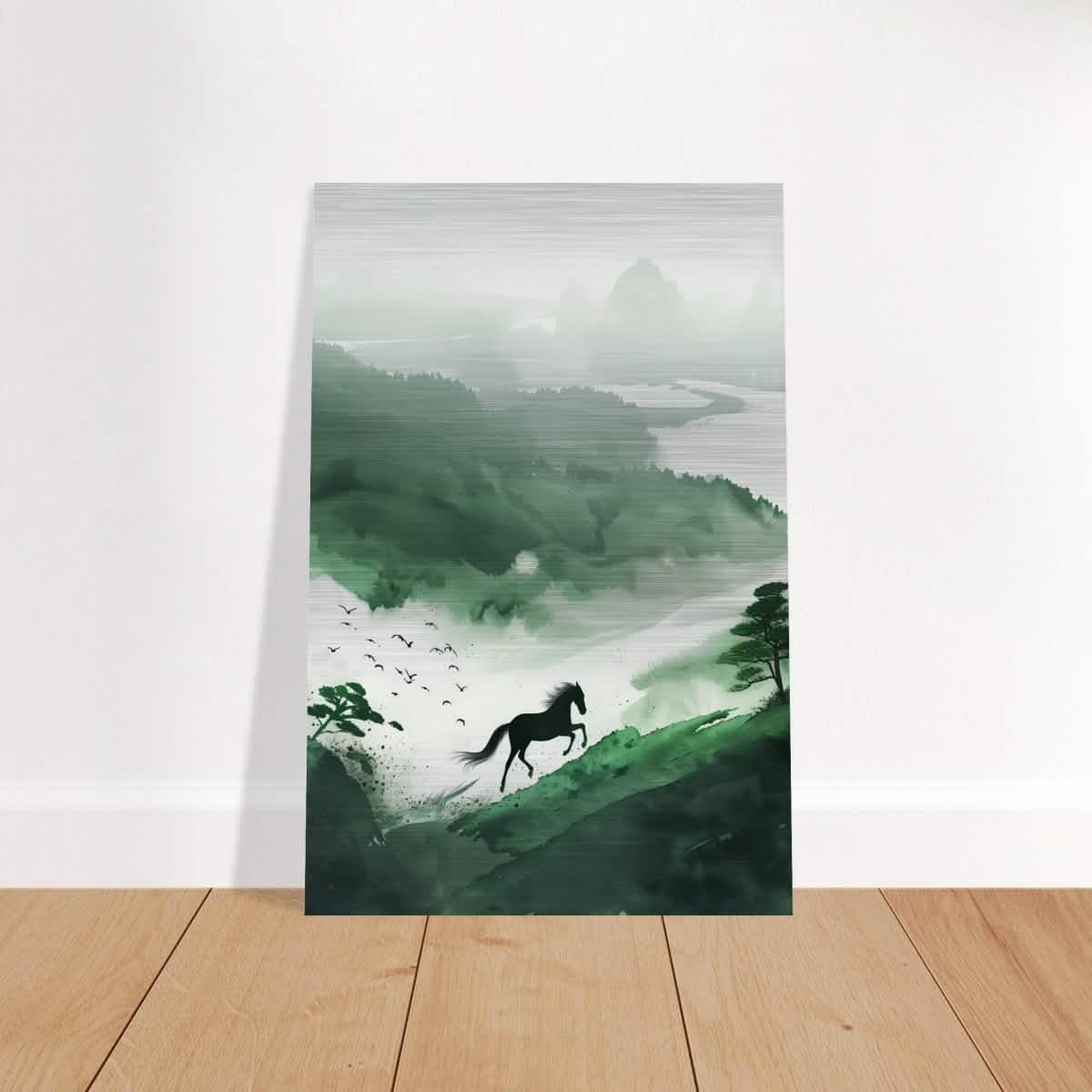 Da Vinci Modern Minimalist Wall Art - Brushed Aluminum Print - 30x45 cm / 12x18″ -