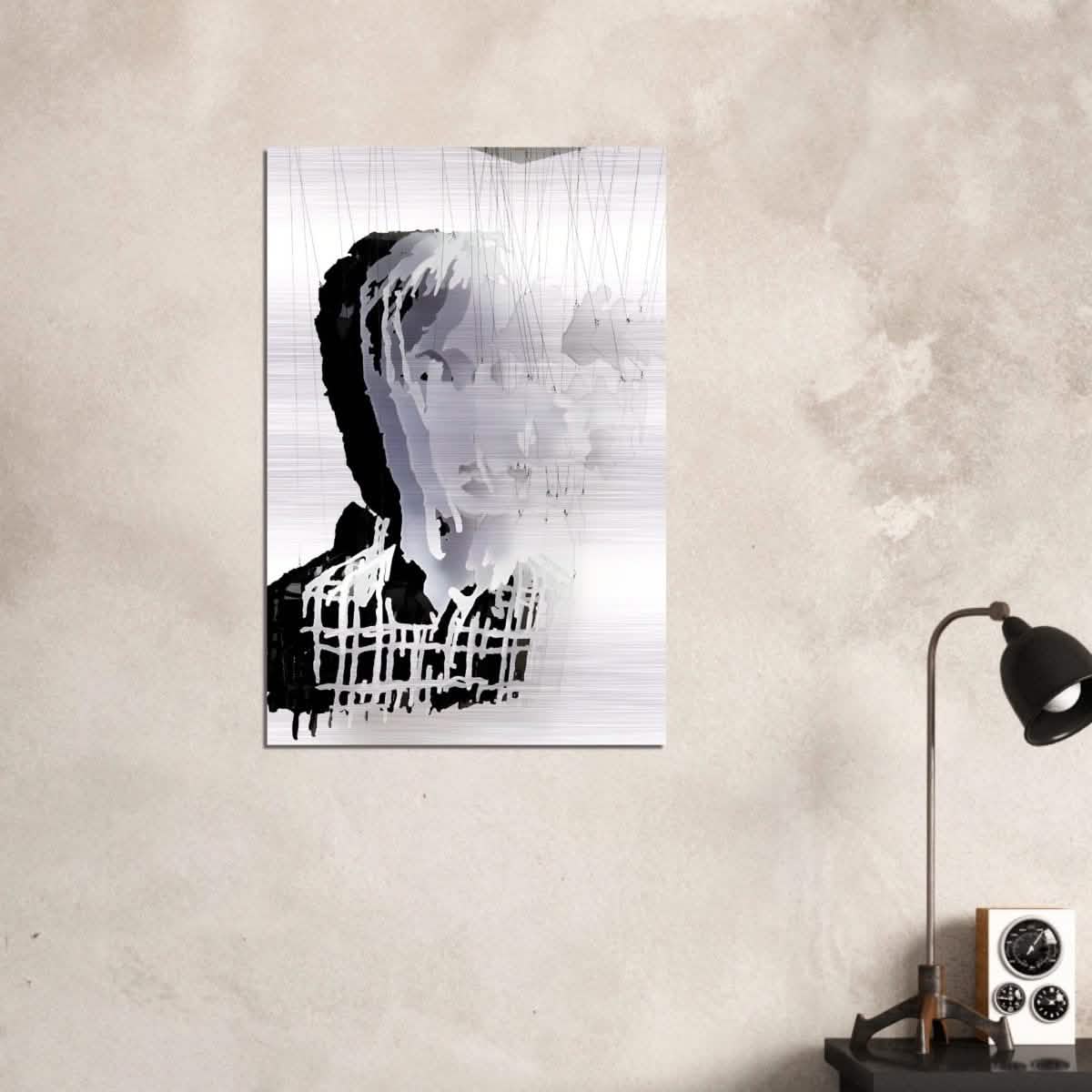 Da Vinci Modern Minimalist Wall Art - Brushed Aluminum Print - 60x90 cm / 24x36″ -