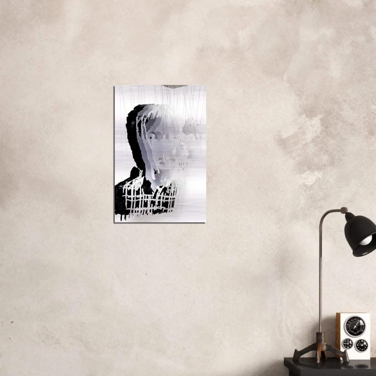 Da Vinci Modern Minimalist Wall Art - Brushed Aluminum Print - 40x60 cm / 16x24″ -