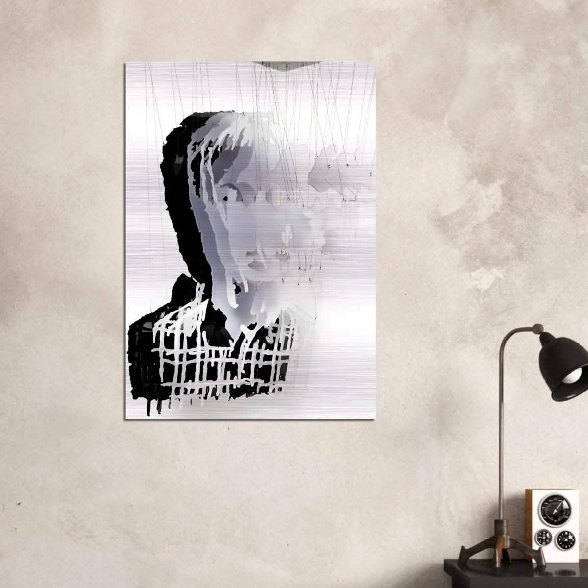 Da Vinci Modern Minimalist Wall Art - Brushed Aluminum Print - 70x100 cm / 28x40″ -